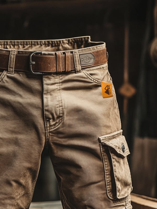 Warren - Retro Multi-Pocket Cargo Shorts