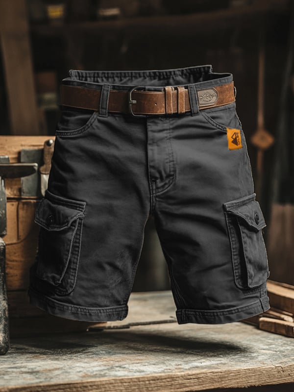 Warren - Retro Multi-Pocket Cargo Shorts