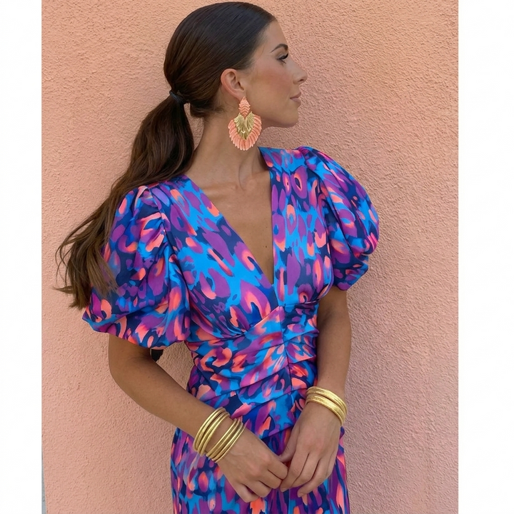 Lana - Pleated Sleeve Dress
