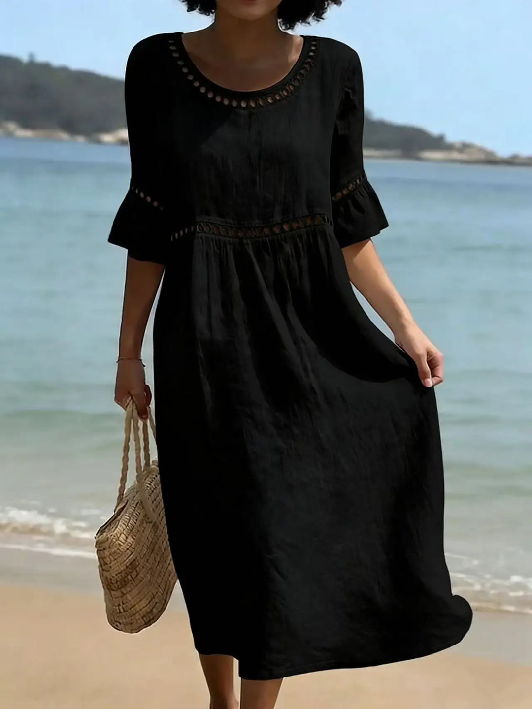 tummy control black dress Plus Size Summer Dresses for Women Sexy Bodycon Deep V-Neck Flower 3/4 Sleeves Floor Length Maxi at Amazon Women's Clothing store Meet your go Petite Lands' End UPF 50