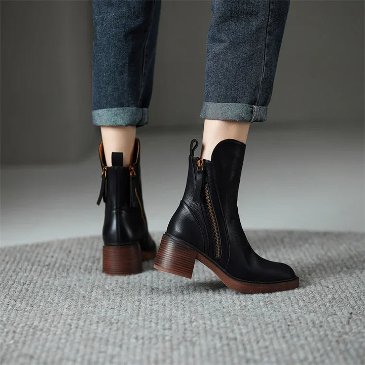 Gloria Leather Ankle Boots