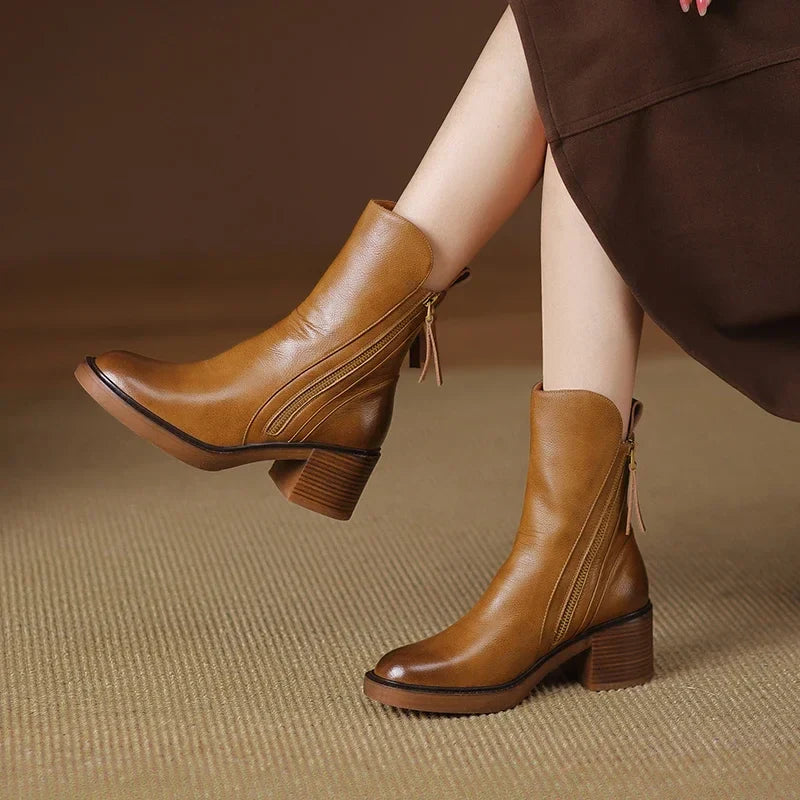 Gloria Leather Ankle Boots