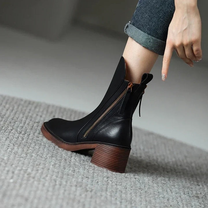 Gloria Leather Ankle Boots