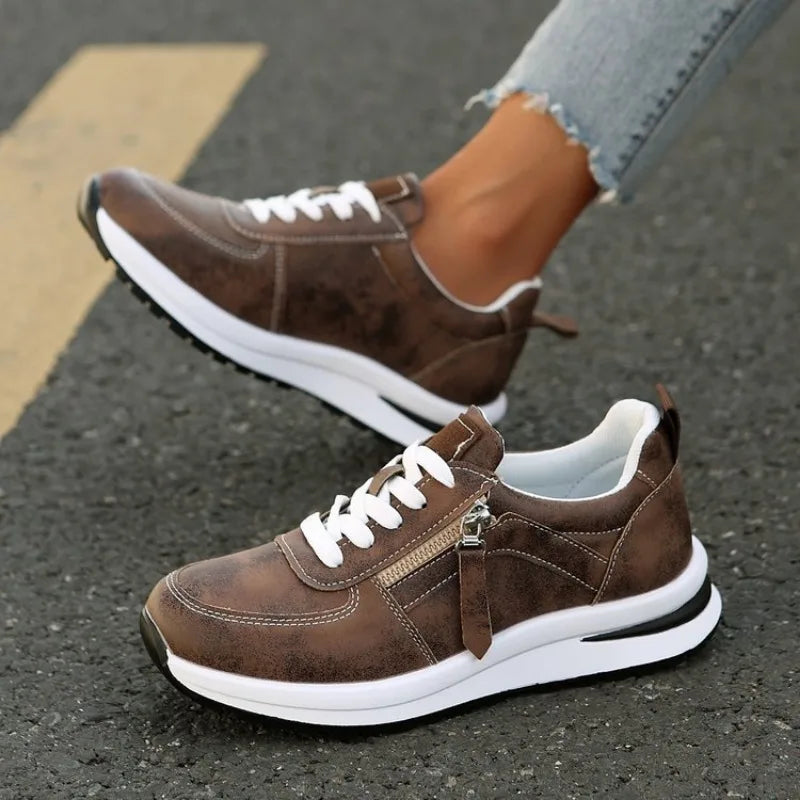 Adele - Zip-Up Orthopedic Sneakers