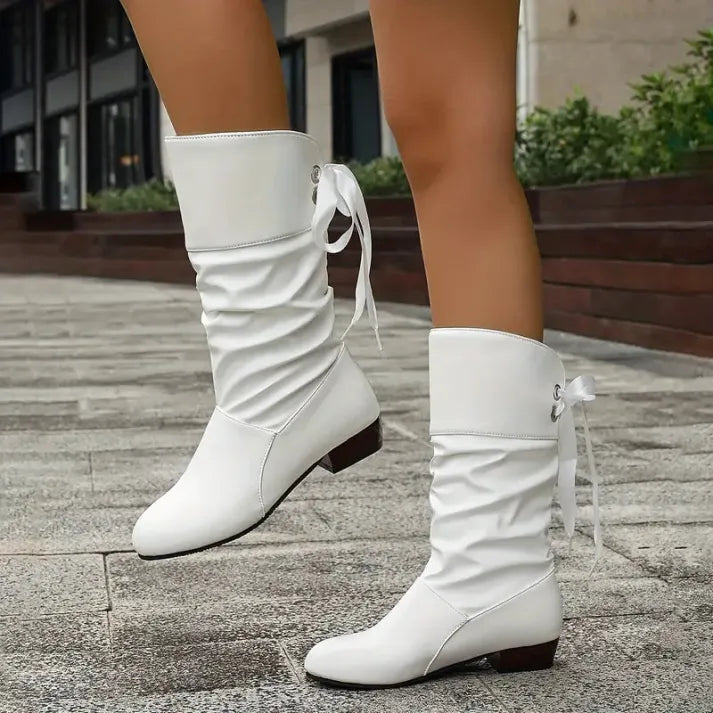 Abby | Women's Ruched Knee-High Boots