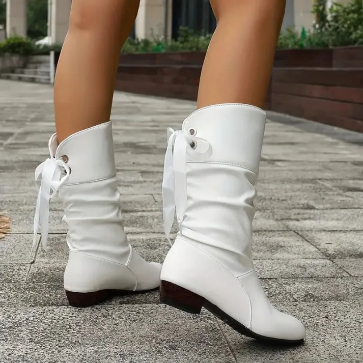 Abby | Women's Ruched Knee-High Boots