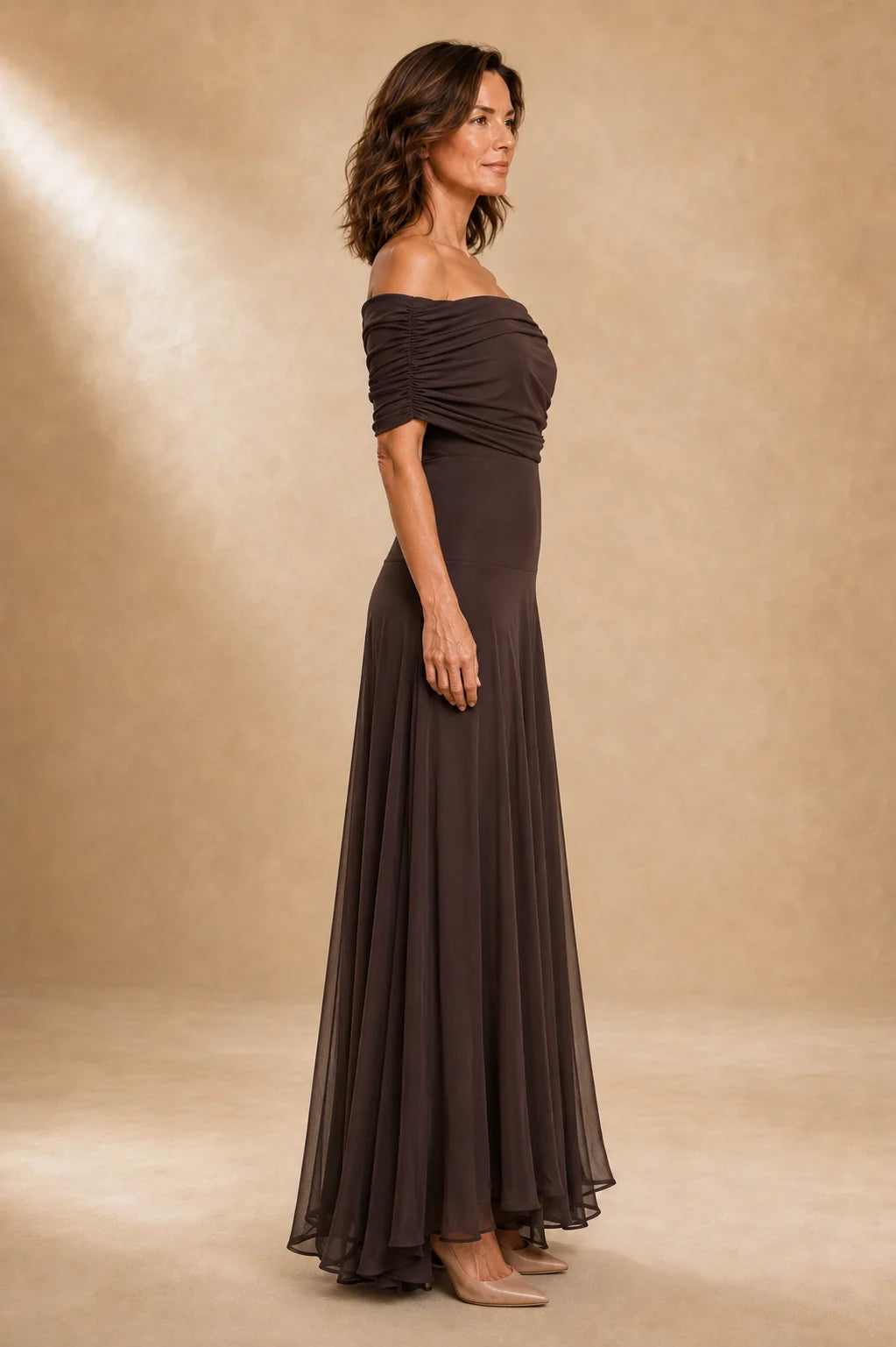 Abigail | Women's Draped Maxi One Shoulder Dress