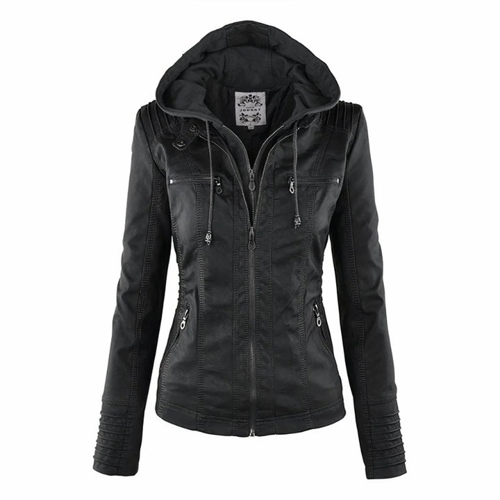 Adrienne | Women's Hooded Moto Jacket