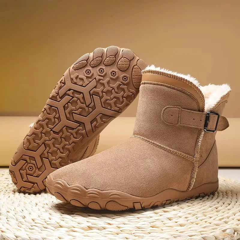 Alice | Women's Lined Wide Toe Buckle Strap Winter Boots