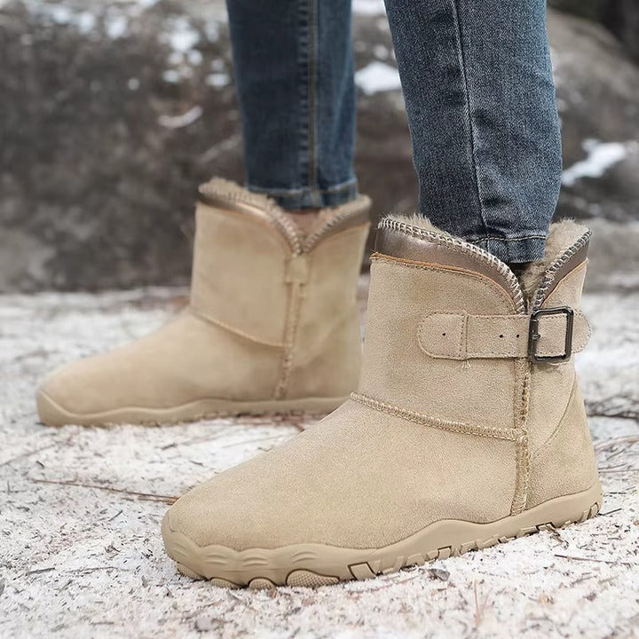 Alice | Women's Lined Wide Toe Buckle Strap Winter Boots