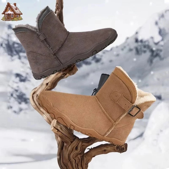 Alice | Women's Lined Wide Toe Buckle Strap Winter Boots