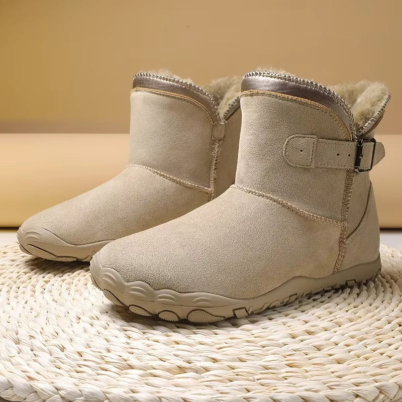 Alice | Women's Lined Wide Toe Buckle Strap Winter Boots