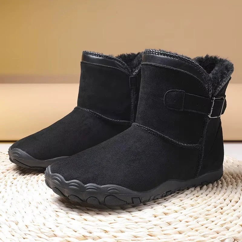 Alice | Women's Lined Wide Toe Buckle Strap Winter Boots