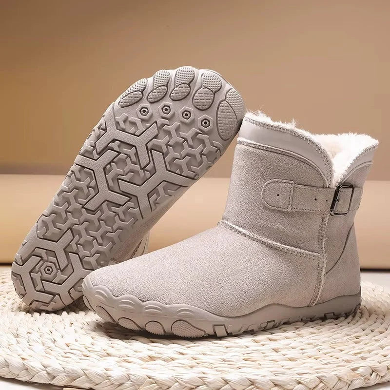 Alice | Women's Lined Wide Toe Buckle Strap Winter Boots