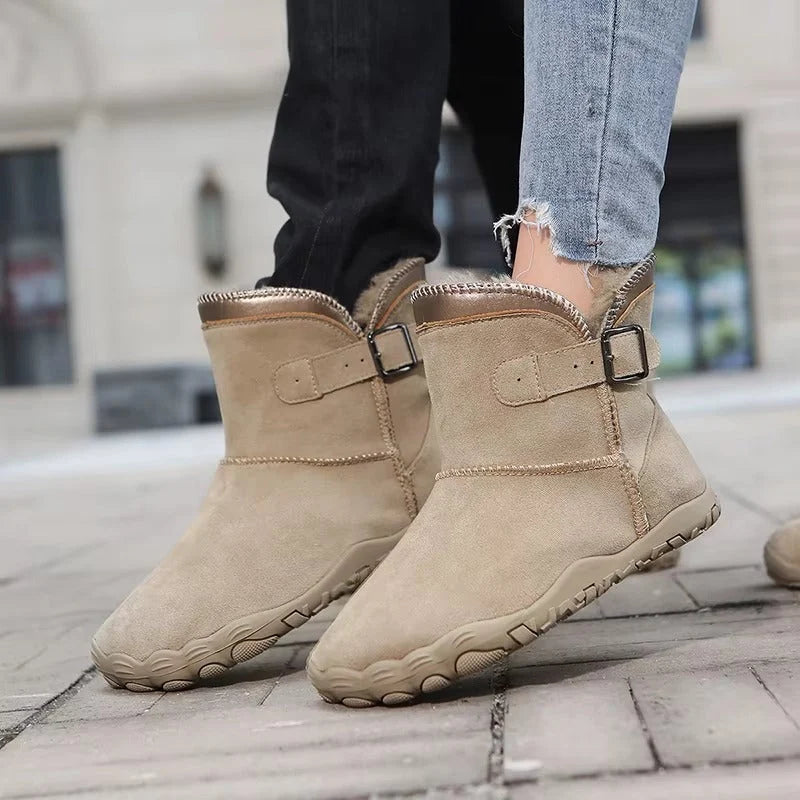 Alice | Women's Lined Wide Toe Buckle Strap Winter Boots