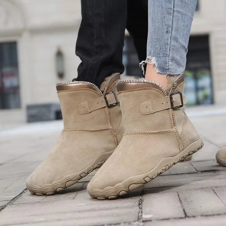 Alice | Women's Lined Wide Toe Buckle Strap Winter Boots