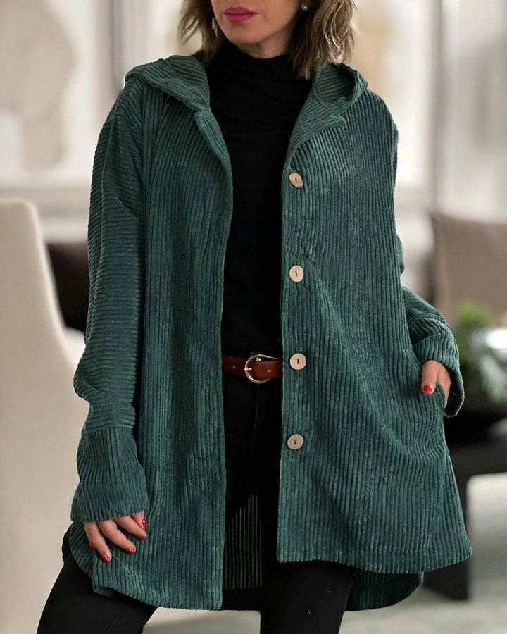 Allison | Women's Hooded Button-Up Jacket