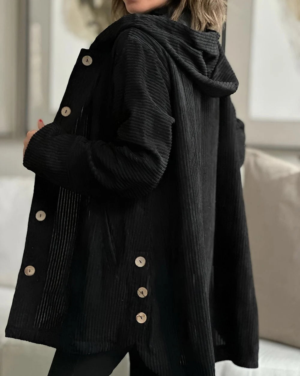 Allison | Women's Hooded Button-Up Jacket