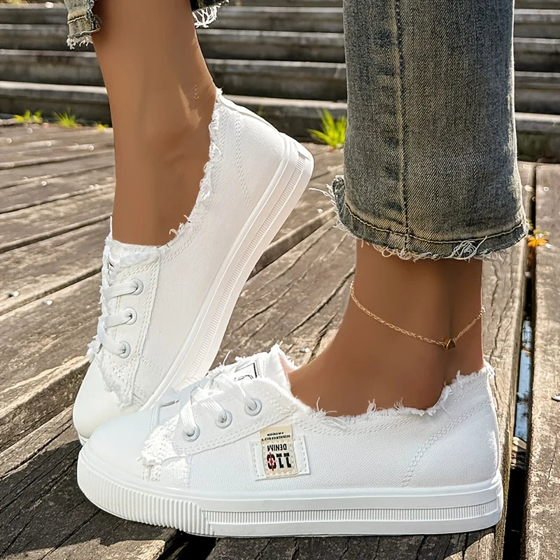 Ally | Women's Distressed Low-Top Sneakers