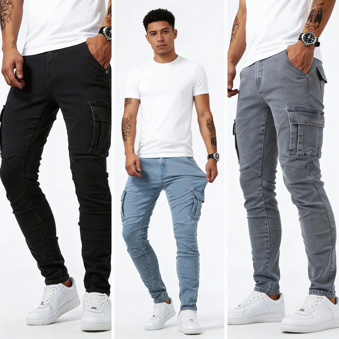 Alyssa | Men's Tapered Cargo Jeans