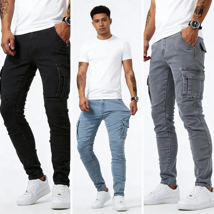 Alyssa | Men's Tapered Cargo Jeans