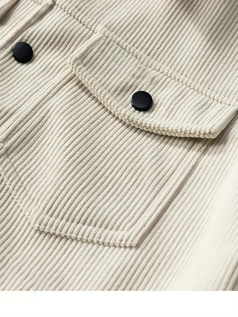 Andy | Men's Button Front Chest Pocket Shirt Style Jacket