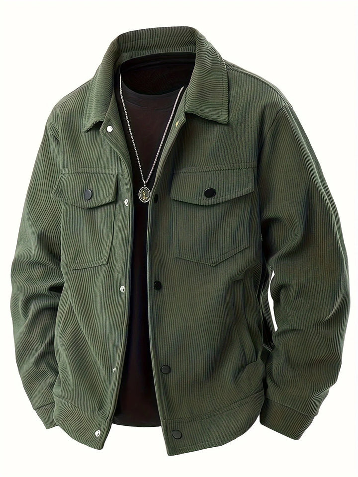 Andy | Men's Button Front Chest Pocket Shirt Style Jacket