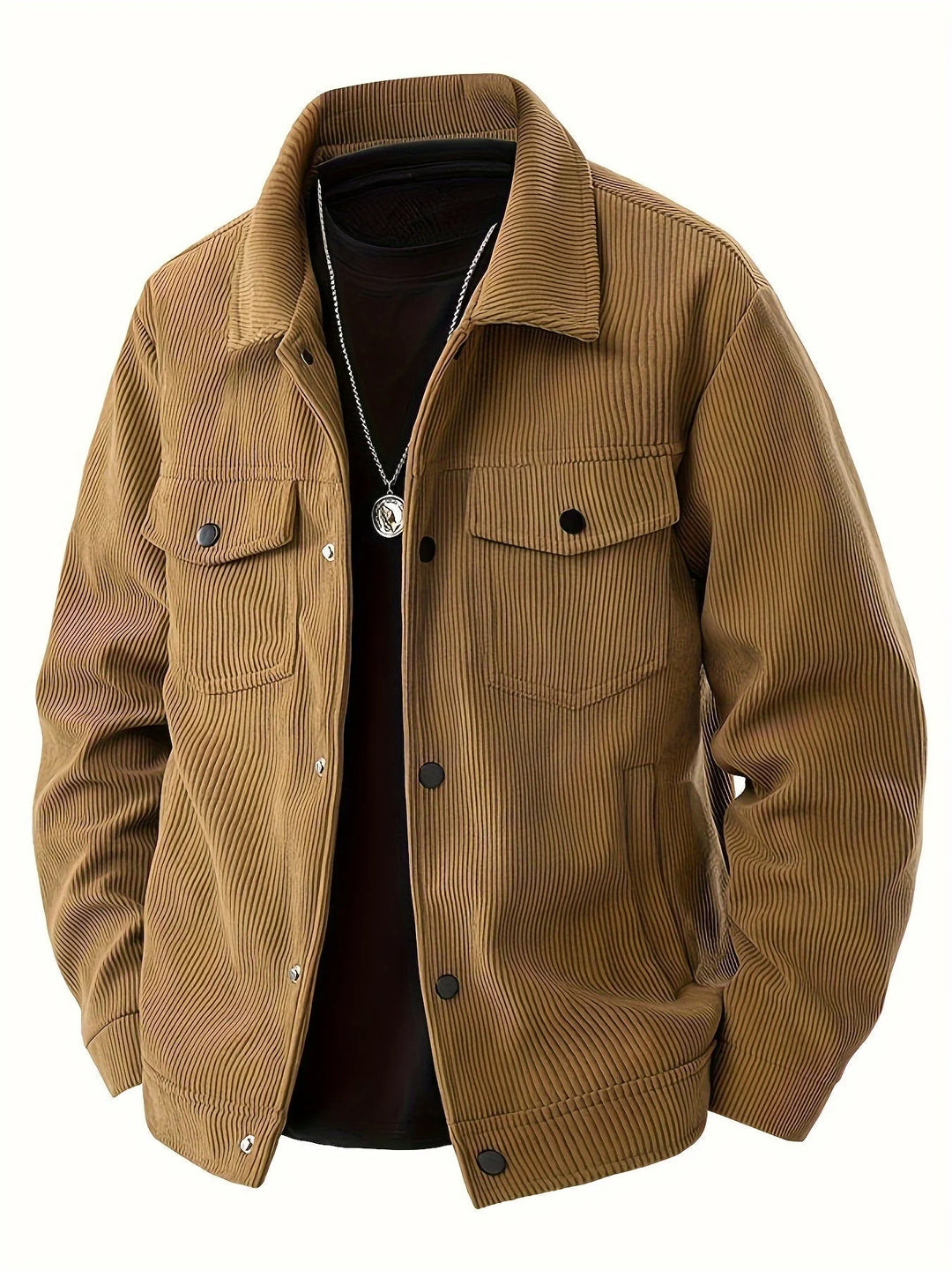 Andy | Men's Button Front Chest Pocket Shirt Style Jacket