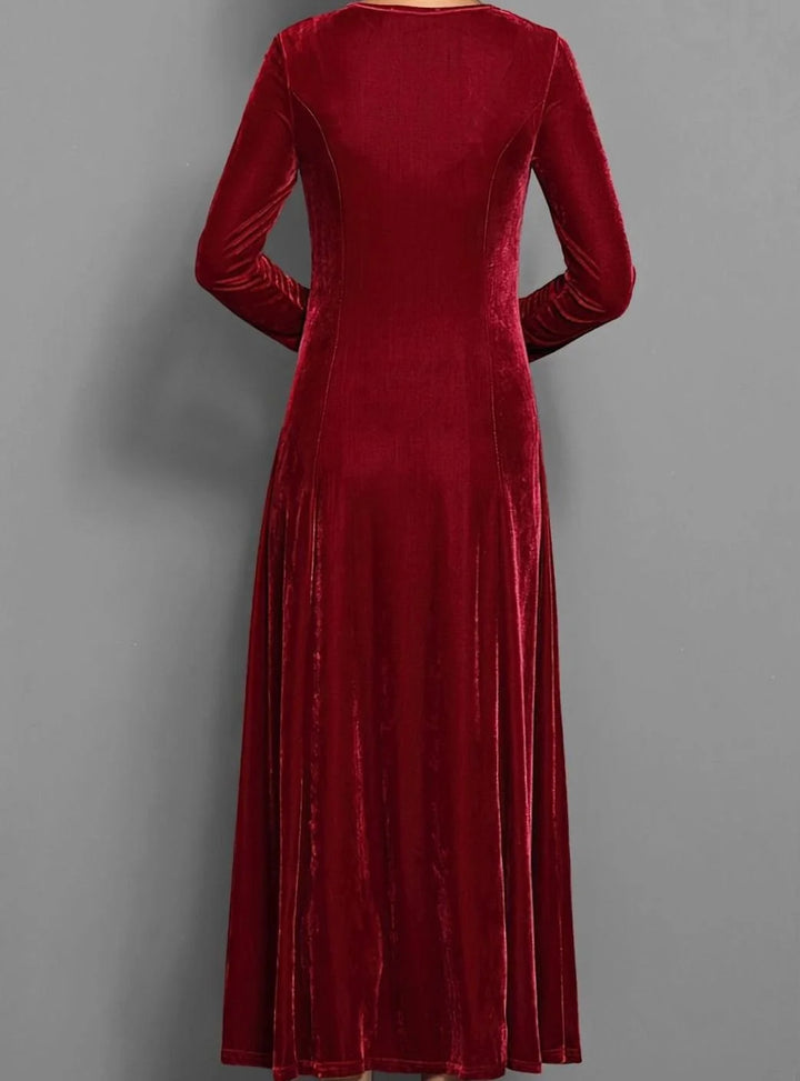 Anjali | Women's Elegant Long-Sleeve Maxi Dress