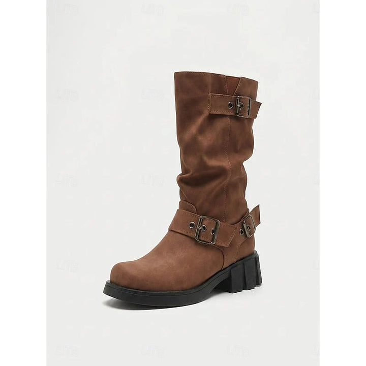 Anne-Marie | Women's Mid-Calf Buckle Boots