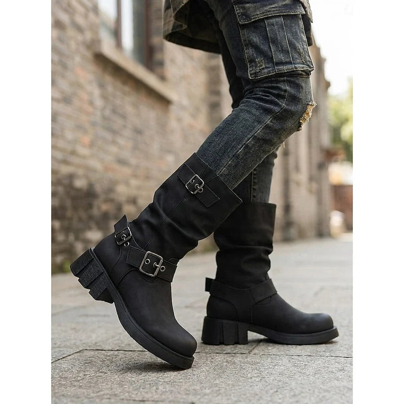Anne-Marie | Women's Mid-Calf Buckle Boots