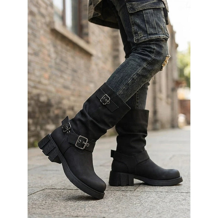 Anne-Marie | Women's Mid-Calf Buckle Boots