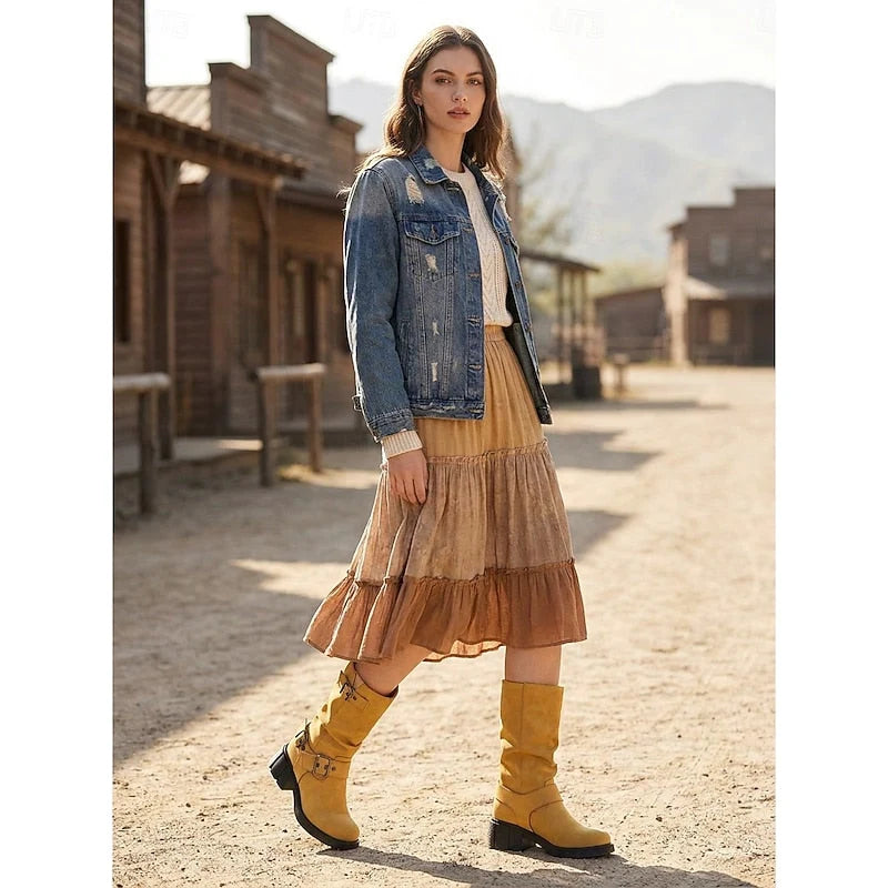 Anne-Marie | Women's Mid-Calf Buckle Boots