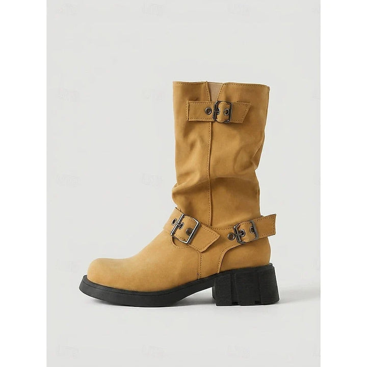 Anne-Marie | Women's Mid-Calf Buckle Boots