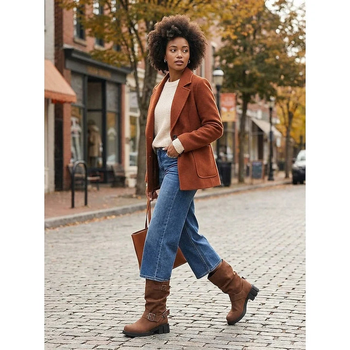 Anne-Marie | Women's Mid-Calf Buckle Boots