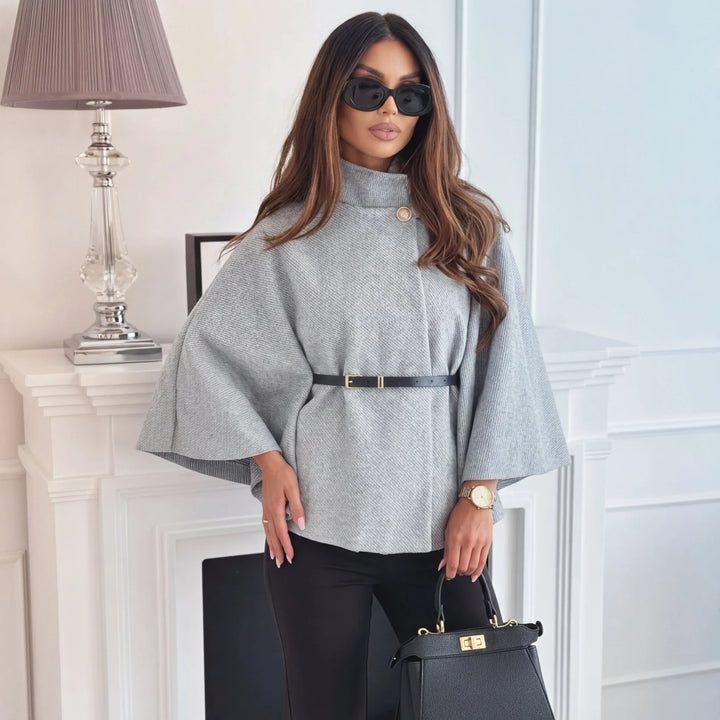 Annette | Women's Belted Cape-Sleeve Sweater