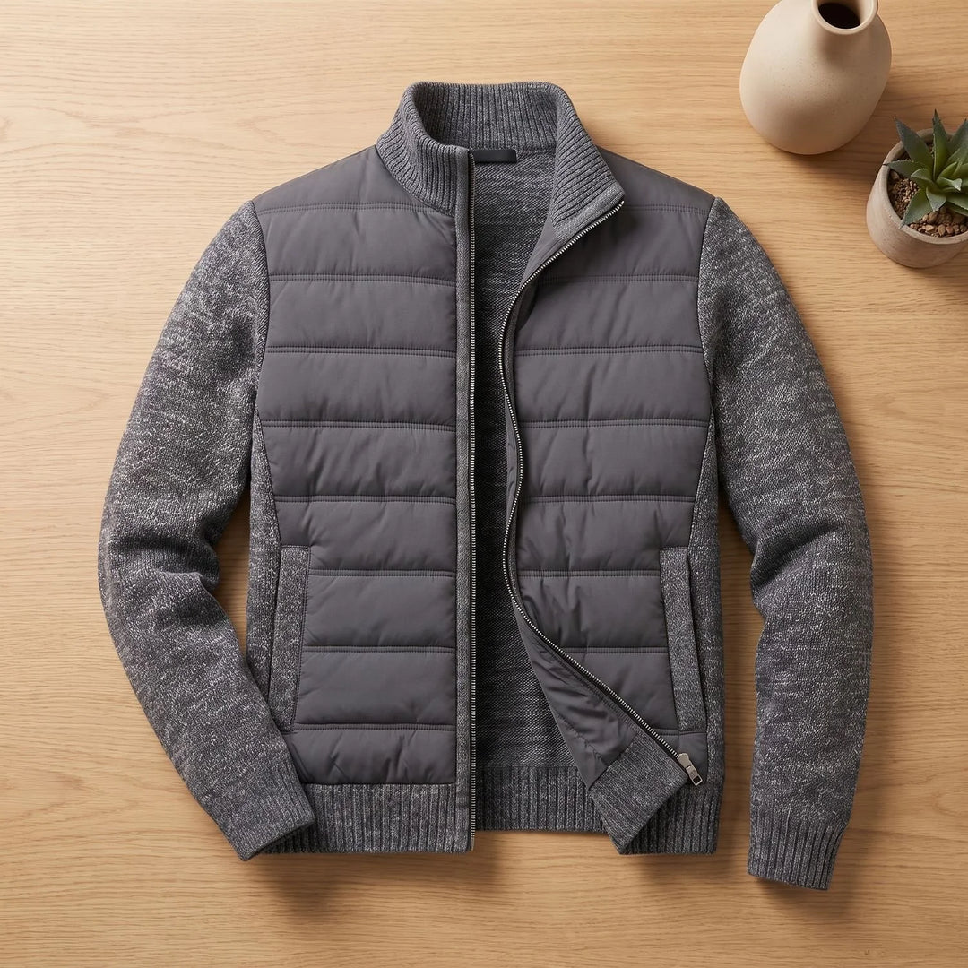 Archie | Men's Knit Sleeve Quilted Light Jacket