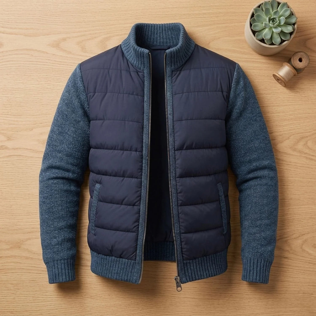 Archie | Men's Knit Sleeve Quilted Light Jacket