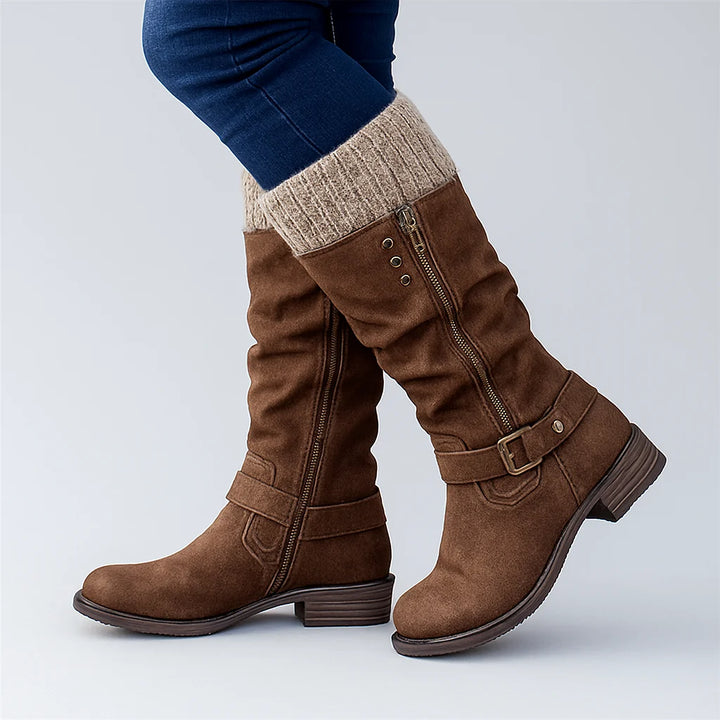 Ashley | Women's Mid-Calf Boots with Buckle Detail