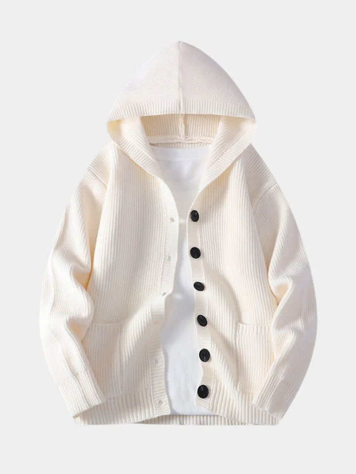 Austin | Men's Hooded Ribbed Cardigan