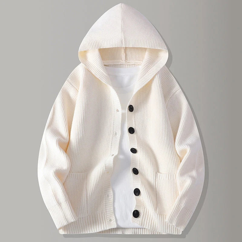 Austin | Men's Hooded Ribbed Cardigan