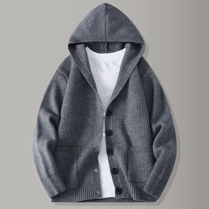 Austin | Men's Hooded Ribbed Cardigan