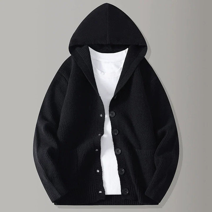 Austin | Men's Hooded Ribbed Cardigan
