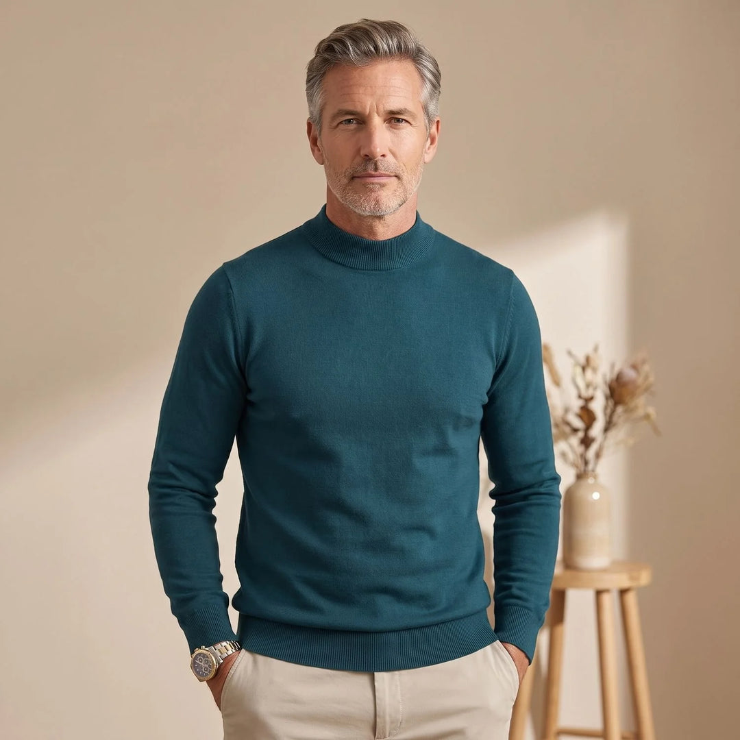 Barnaby | Men's Slim Fit Mock Neck Sweater