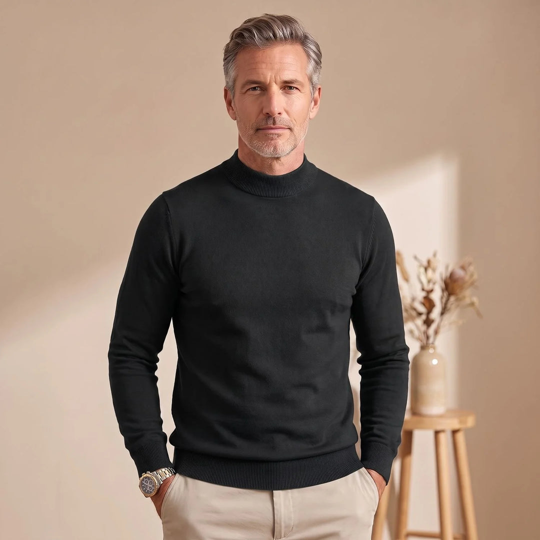 Barnaby | Men's Slim Fit Mock Neck Sweater