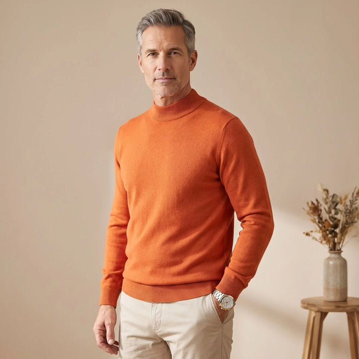 Barnaby | Men's Slim Fit Mock Neck Sweater