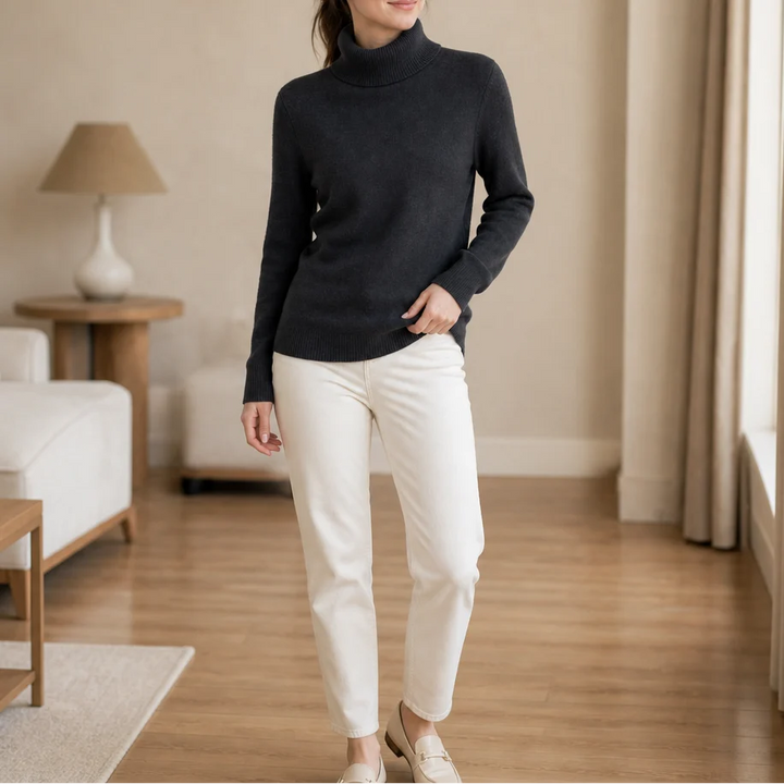 Brenda | Women's Fleece Lined Knit Turtleneck