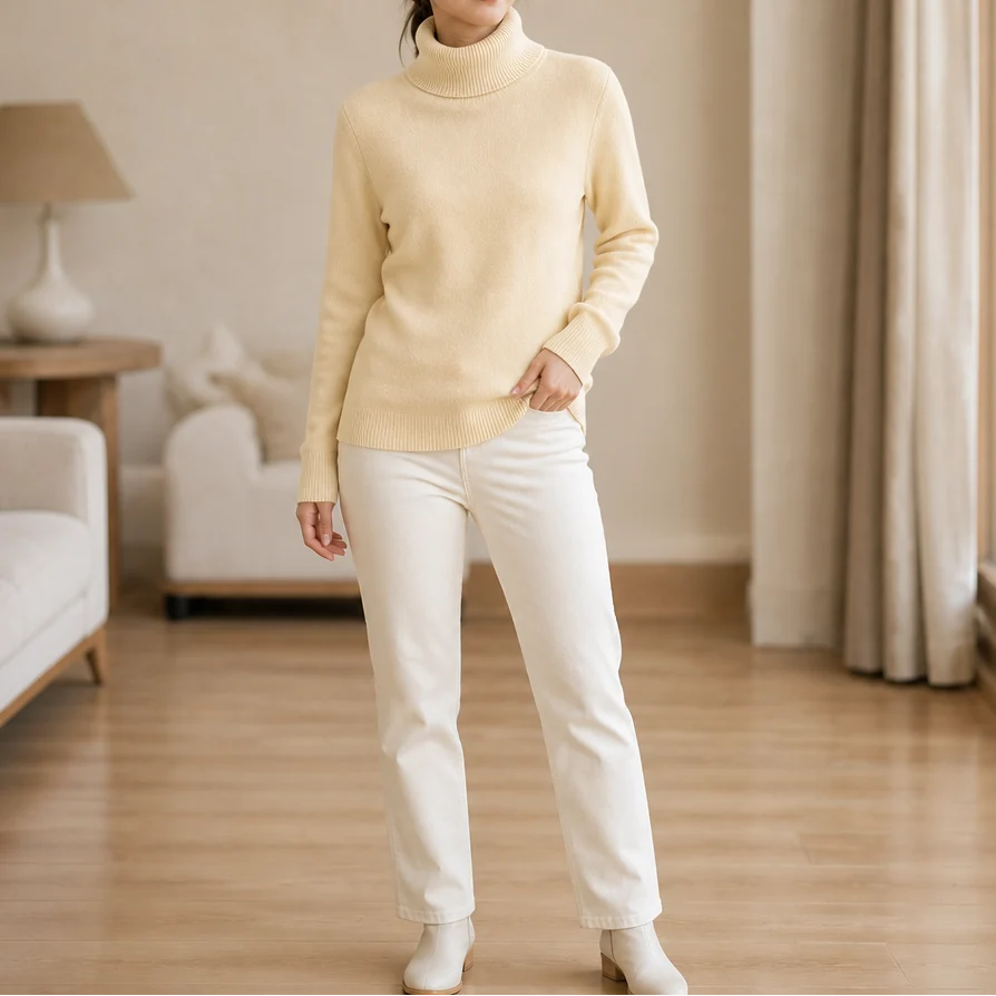 Brenda | Women's Fleece Lined Knit Turtleneck