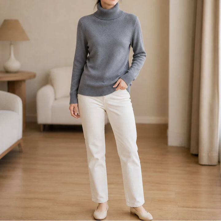 Brenda | Women's Fleece Lined Knit Turtleneck