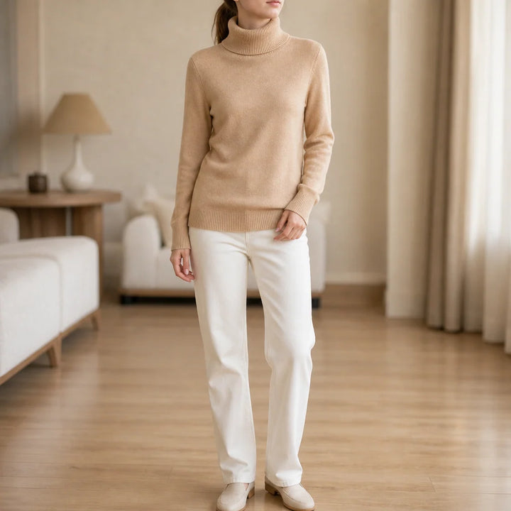 Brenda | Women's Fleece Lined Knit Turtleneck